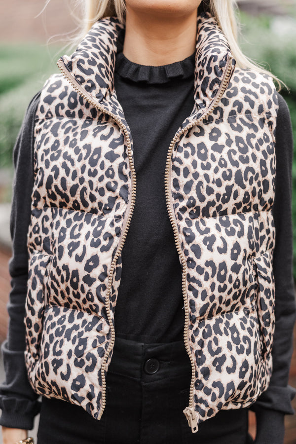 Wild Side Leopard Puffer Vest – Magnolia Trading Post