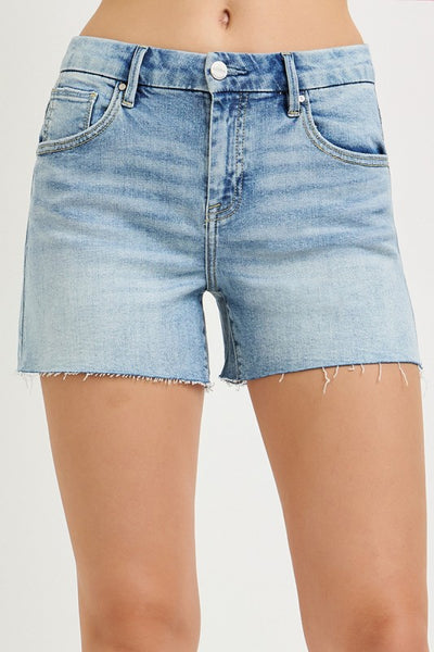 RISEN Karli Light Wash Shorts