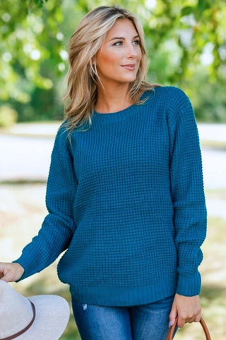 Fireside Classic Sweater Ocean Teal