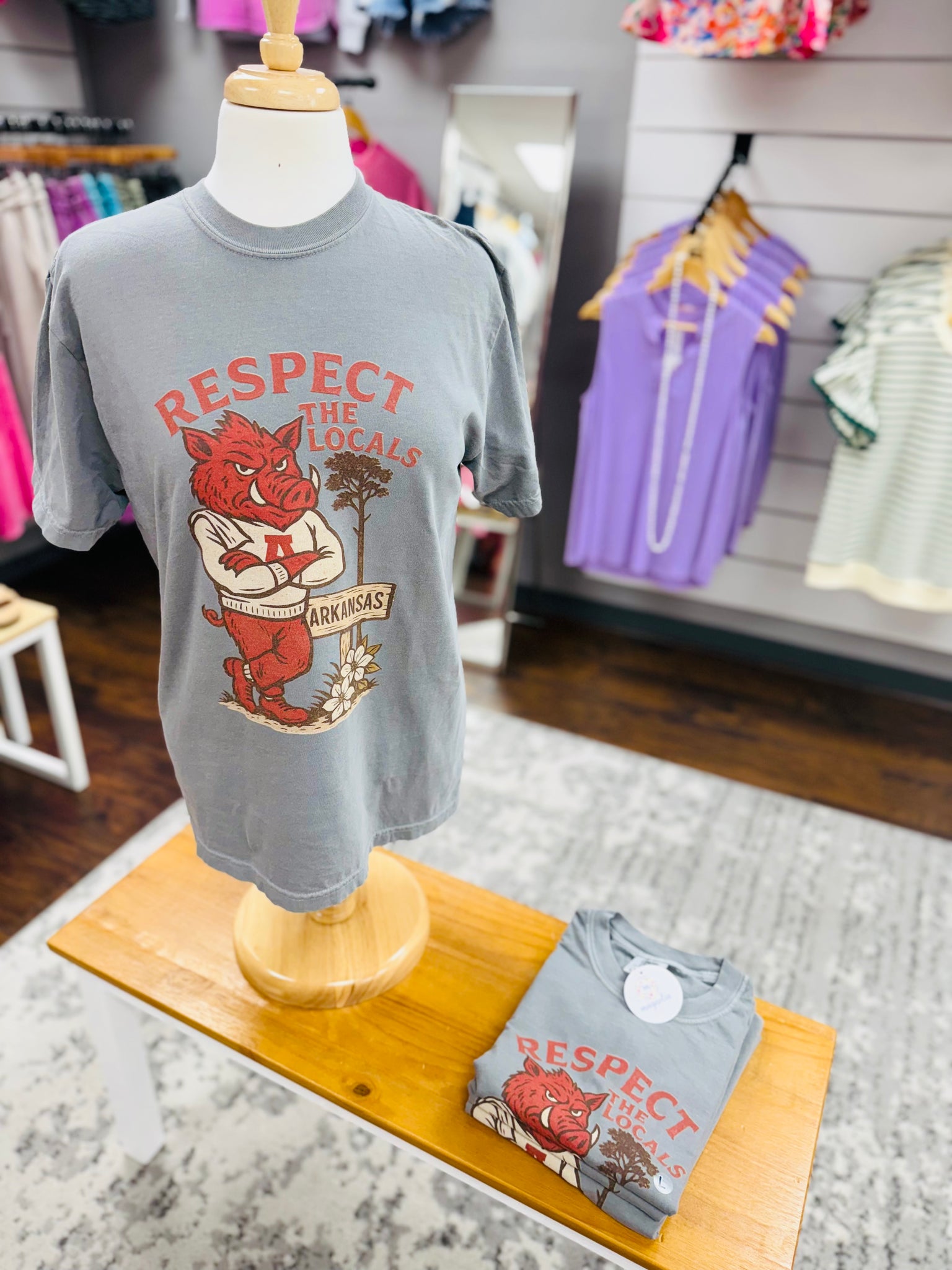 Comfort Colors Respect The Locals Tee HOGS Grey