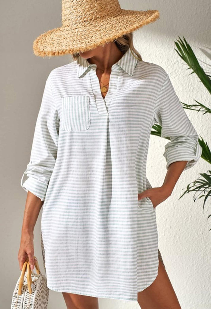 cabana shirt dress CABANA OVERSIZED SHIRT DRESS