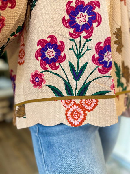 UMGEE Bloom Floral Textured Top