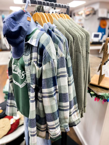 Emma Grey & Green Plaid Button Down