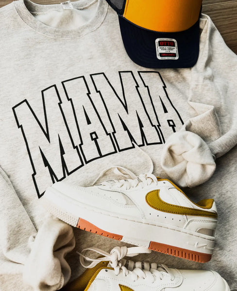 Mama Varsity Graphic Print Sweatshirt