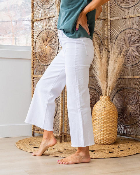Wide Leg Crop Jean White