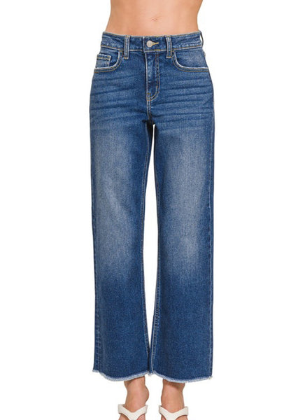 Zenana Dakota Straight Leg Dark Wash Jean