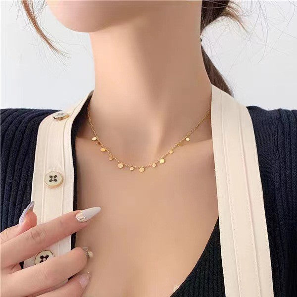 18K Gold cheapest CD Design Necklace