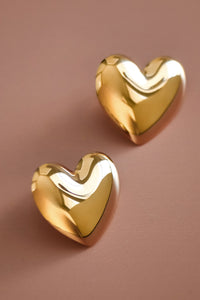 18K Gold Plated S.S. Heart Earring