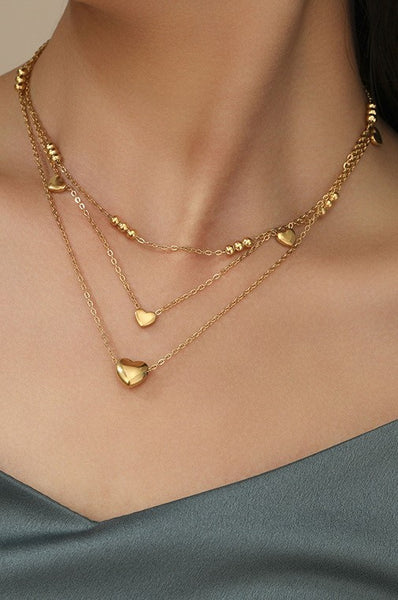 Be Mine 18K Layered Heart Necklace