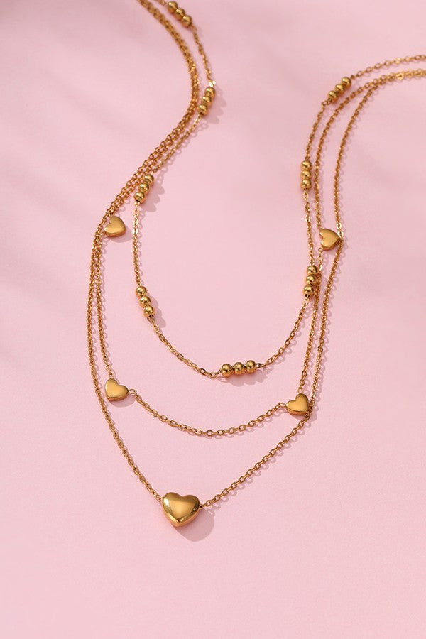 Be Mine 18K Layered Heart Necklace