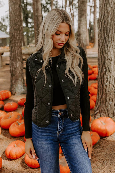 Lightweight Quilted Vest Black