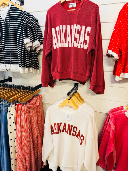 Arkansas Cream Cloud Knit Sweater Top