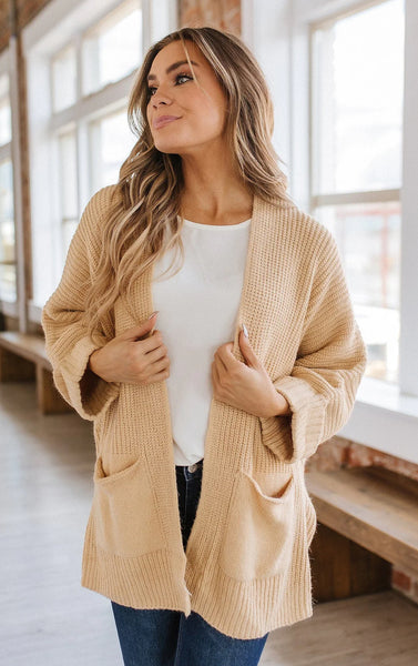 Aspen Knit Sweater Cardigan Beige