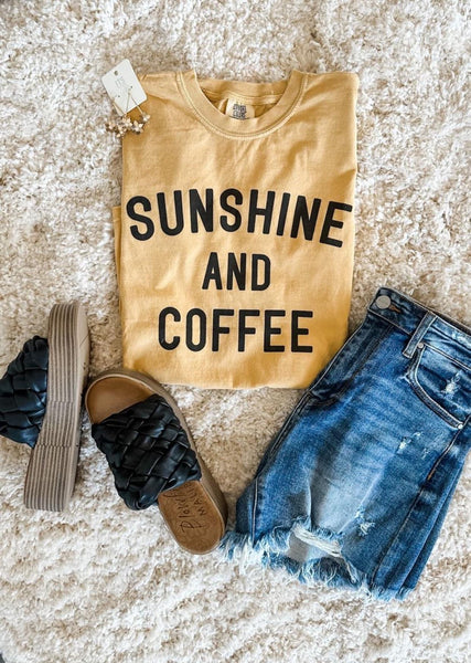 Comfort Colors Sunshine and Coffee Tee