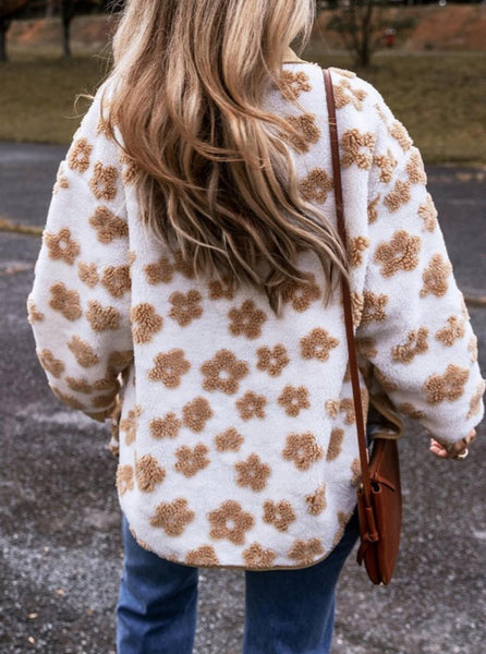 Floral Print Fleece Shacket