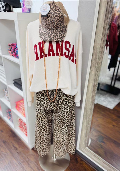 Arkansas Cream Cloud Knit Sweater Top