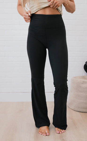 Black Yoga Waist Flare Legging