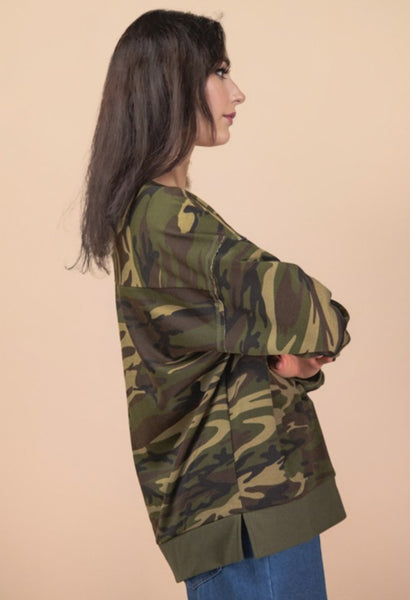 Cutie Camo Sweatshirt Pullover