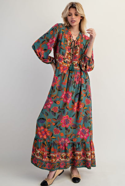Boho Floral Maxi Dress