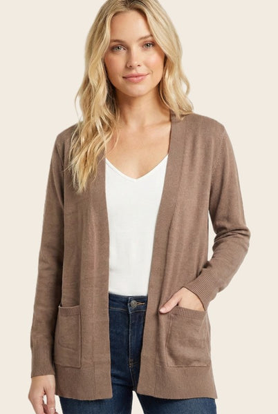 Basic Everyday Cardigan Mocha