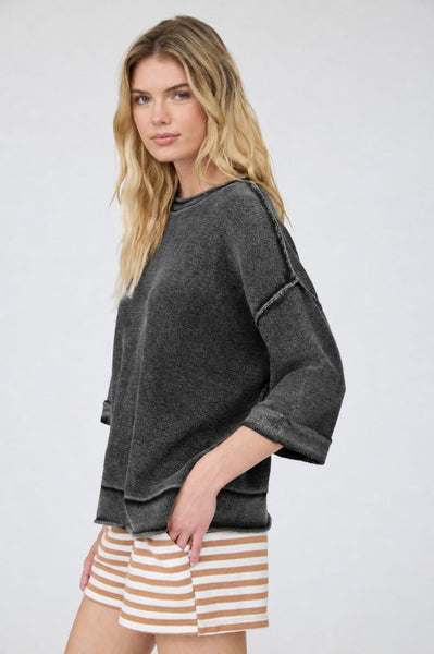 Mineral Washed Everything Sweatshirt Vintage Black