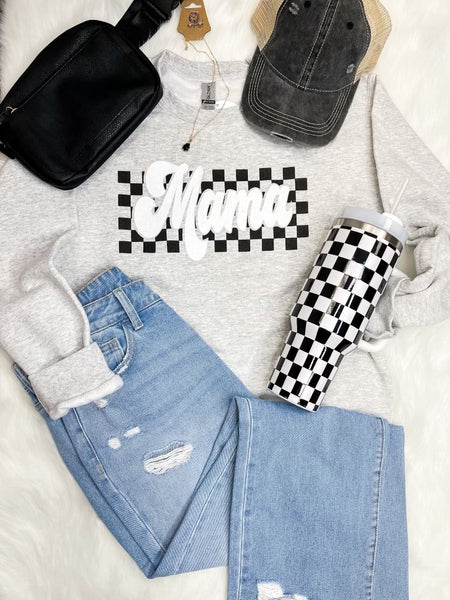 Checkered Mama Sweatshirt