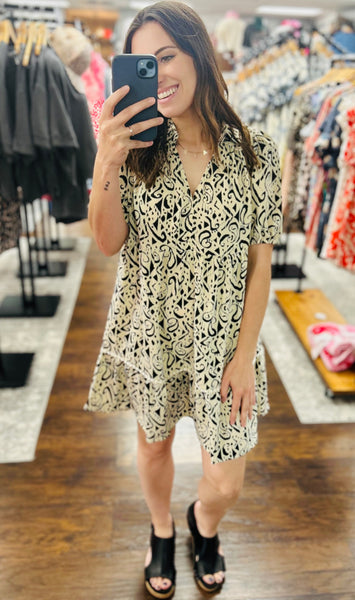 UMGEE Manhattan Cream Black Dress