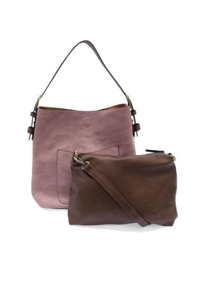 2 PC Joy Susan Classic Hobo Handbag Set Soft Berry