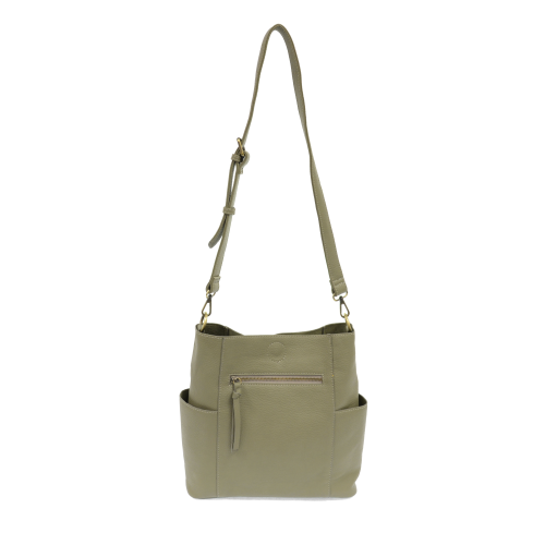 2 PC Joy Susan Kayleigh Side Pocket Bucket Bag Set Sage