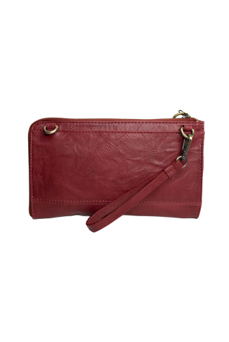 2 PC Karina Convertible Wristlet & Wallet Set Cranberry