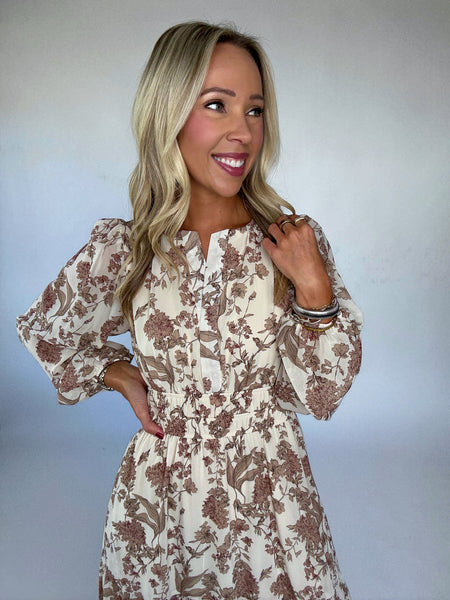 Stevie Cream Floral Maxi Dress