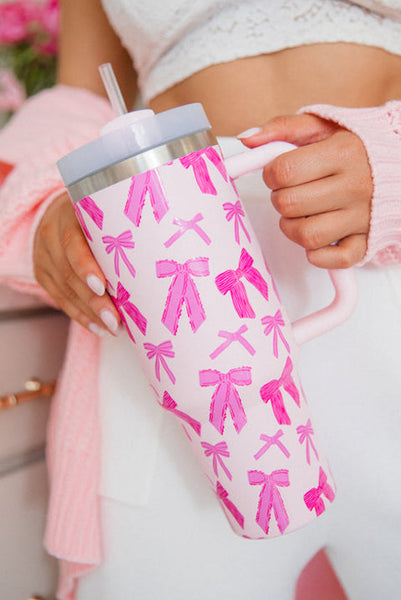 Bow Print 40oz Stainless Tumbler