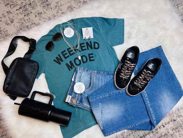 Comfort Colors Weekend Mode Tee Emerald