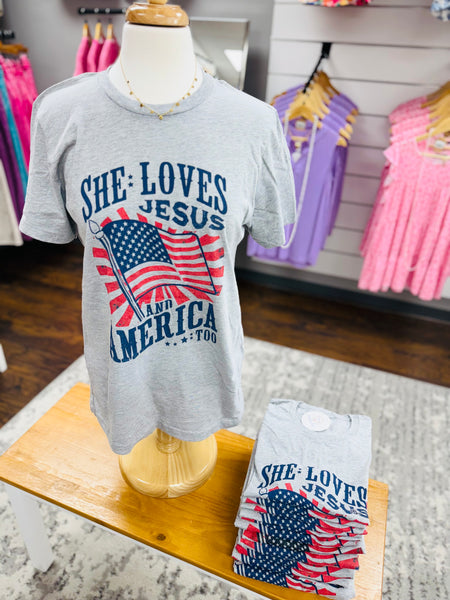 Loves Jesus And America Tee
