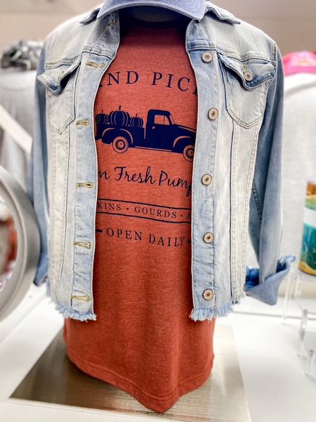 Rust Farm Fresh Pumpkins Tee