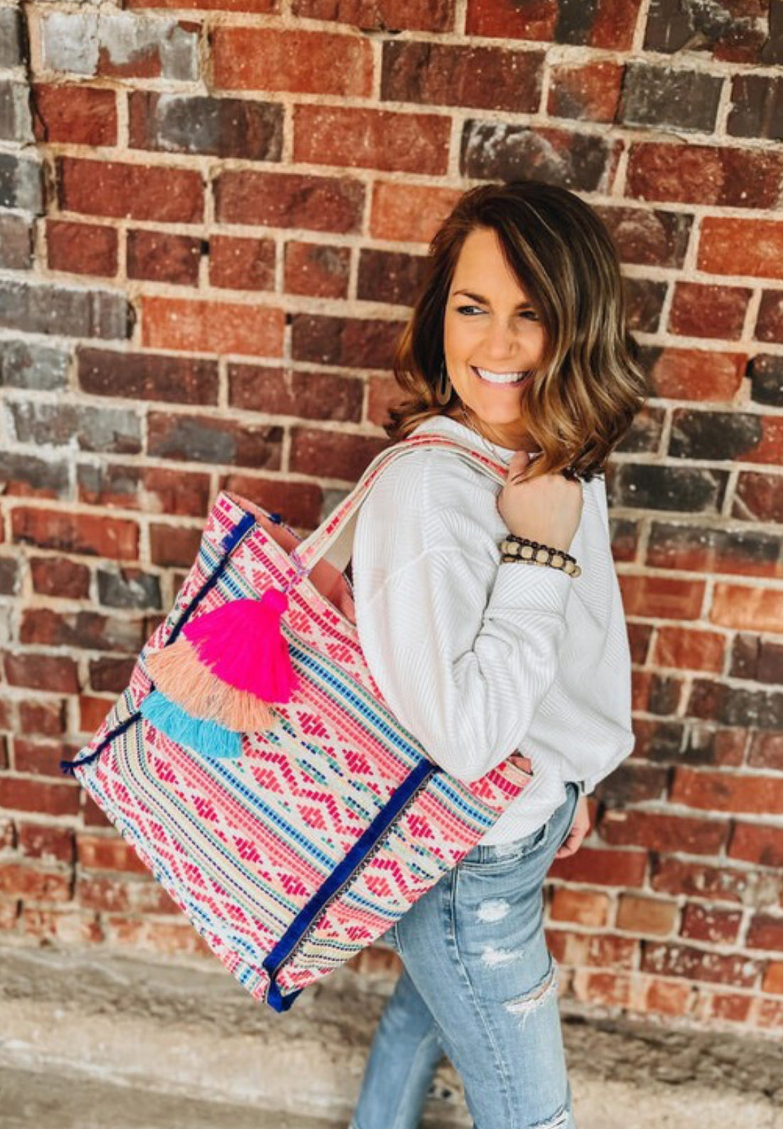 Market Southwest Tassel Tote