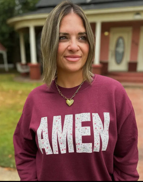 AMEN Floral Print Sweatshirt