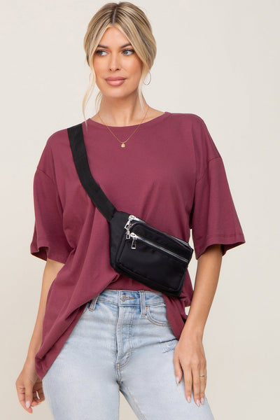 Favorite Cotton Boyfriend Tee Wine