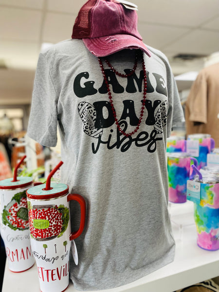 Game Day Leopard Football Tee