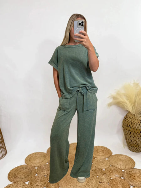 Mineral Wash 2PC SET Dark Green