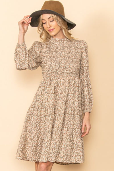 Elizabeth Vintage Floral Smocked Dress