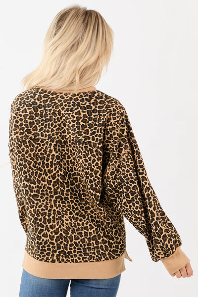 Luxe Leopard Sweatshirt Pullover