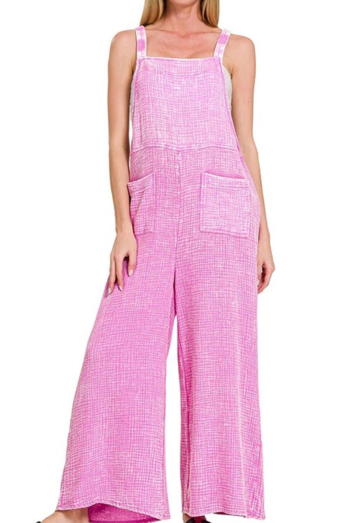 Acid Wash Overall Mauve