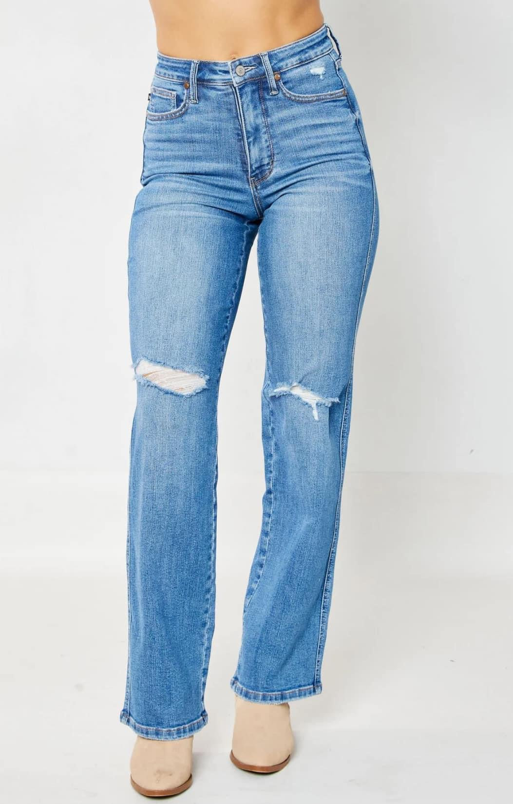 JUDY BLUE Tummy Control Straight Jean