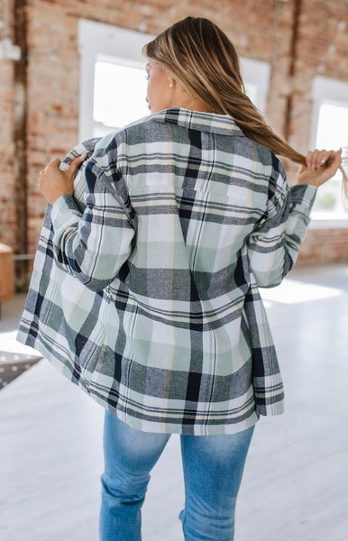 Emma Grey & Green Plaid Button Down