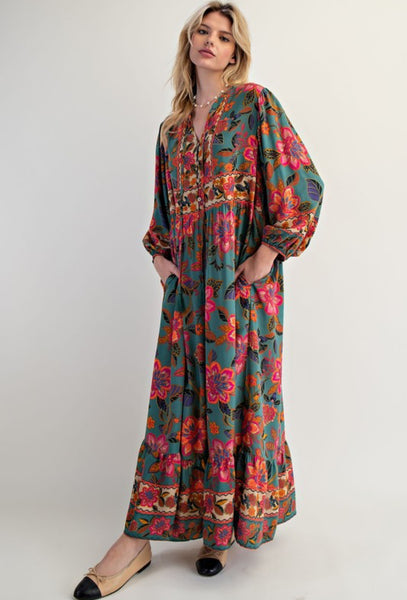 Boho Floral Maxi Dress