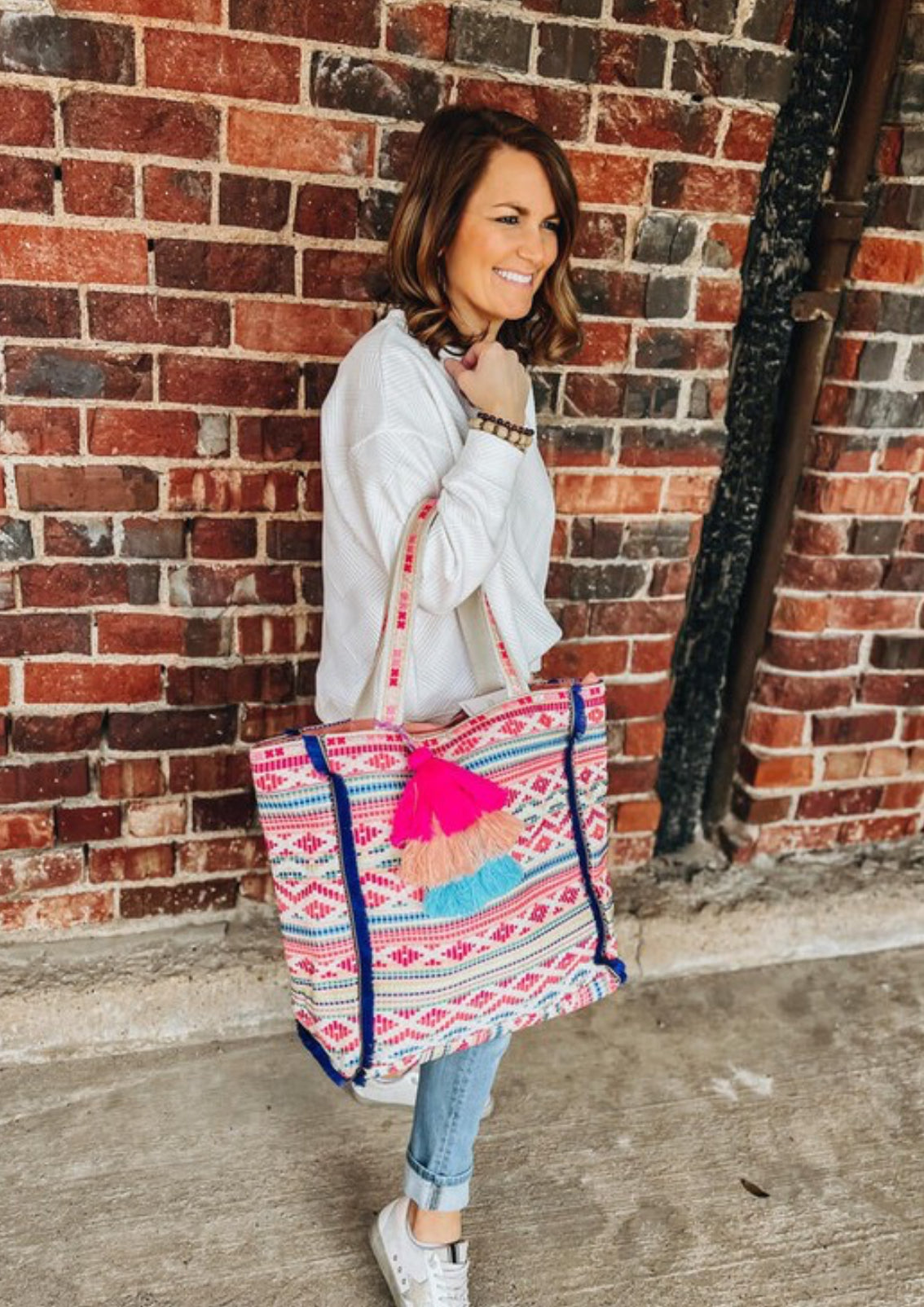 Market Southwest Tassel Tote - Thumbnail 2