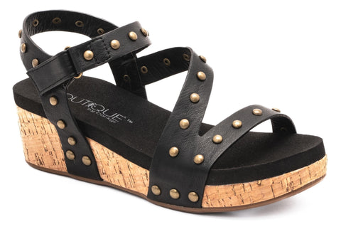 CORKYS Revolve Wedge Sandal Black