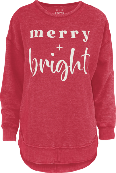 Royce Merry+Bright Fleece Hi-Lo Sweatshirt Red