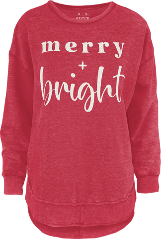 Royce Merry+Bright Fleece Hi-Lo Sweatshirt Red